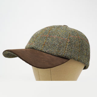 The Munro - Baseball Cap - Harris Tweed und Nubukleder