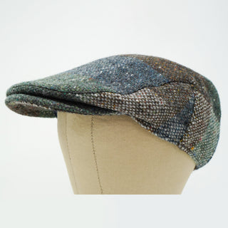 The Galway Patchwork - Casquette plate en tweed irlandais