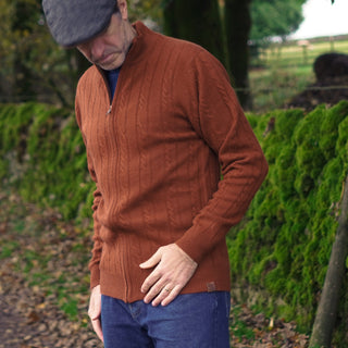 The Amundsen Zip Cable Knit - 100% Cashmere