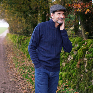 The Amundsen Zip Cable Knit - 100% Cashmere