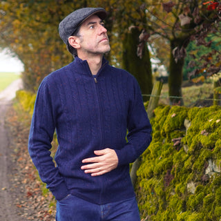 The Amundsen Zip Cable Knit - 100% Cashmere