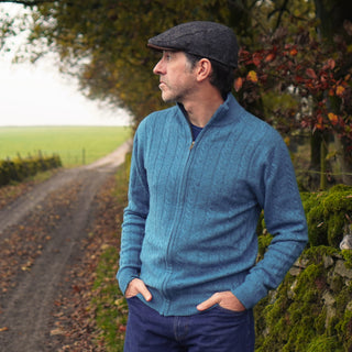 The Amundsen Zip Cable Knit - 100% Cashmere