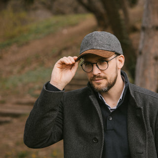 The Sligo - Casquette Baseball - 100% Laine - Irish Tweed - Nubuck Peak