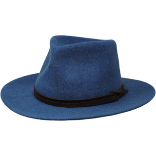 The Lawrence - Flat Brimmed Fedora Trilby Felt Hat