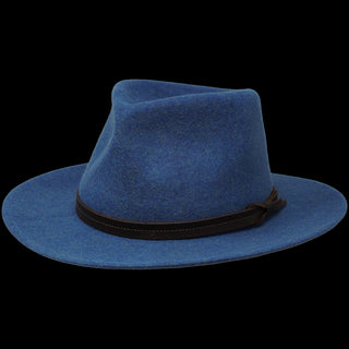 The Lawrence - Flat Brimmed Fedora Trilby Felt Hat