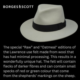 The Raw Lawrence - Flat Brimmed Fedora Trilby Felt Hat