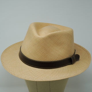The Savanna - Leather Trimmed Teardrop Panama Hat