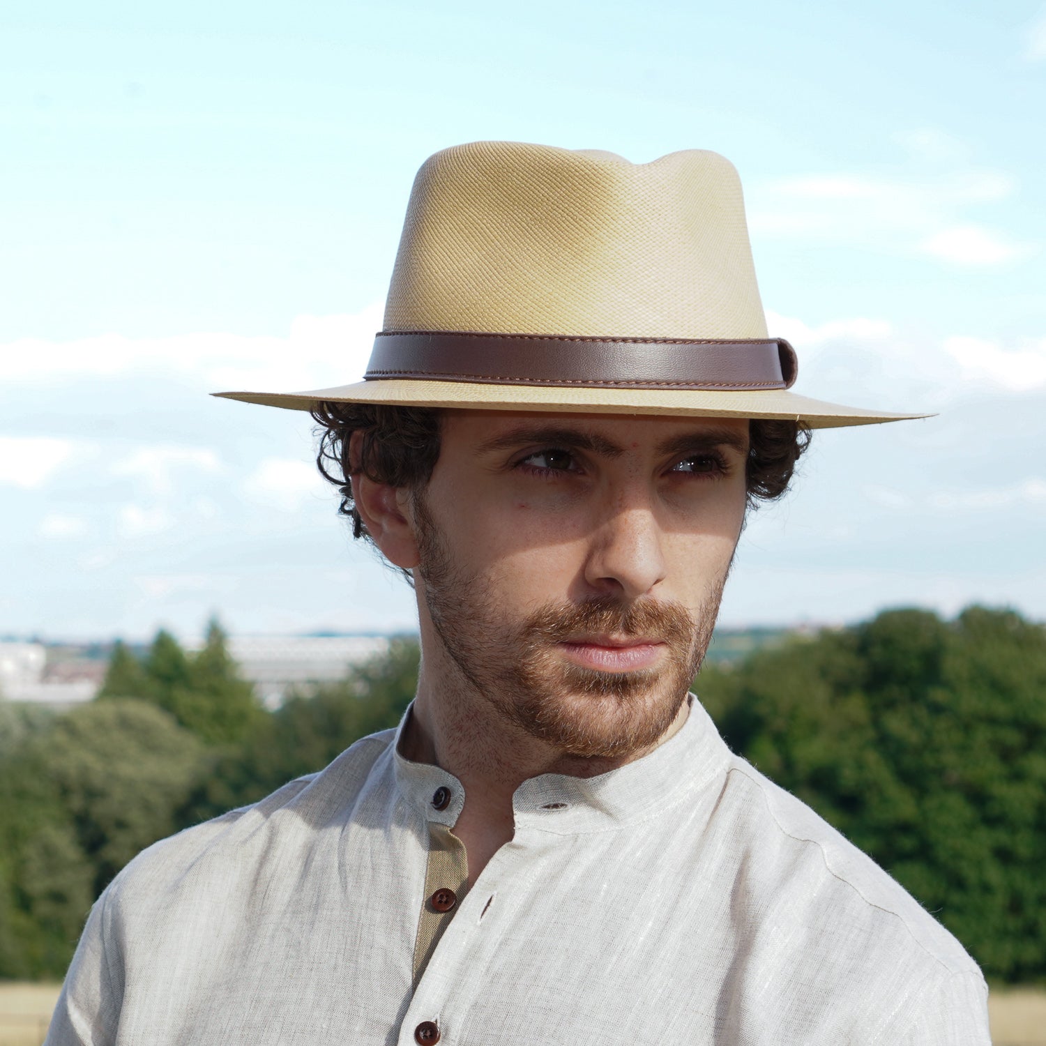 The Savanna Leather Trimmed Teardrop Panama Hat – Borges Scott