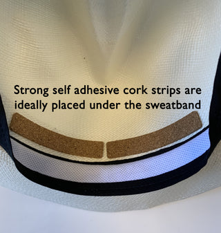Traditional Cork Hat Sizing Strips - Self Adhesive - Set of 6