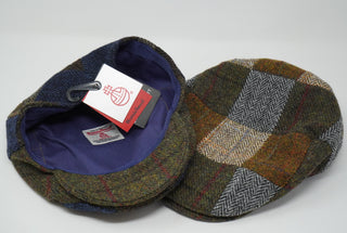 The Muir - Casquette Plate Patchwork - 100% Laine - Harris Tweed