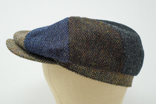 The Tay - Casquette Baker Boy Patchwork - Harris Tweed - 100% Laine