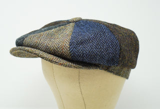 The Tay - Patchwork Baker Boy Cap - Harris Tweed - 100% Wool