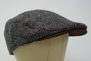 The Sloan - Tweed irlandais avec casquette en cuir